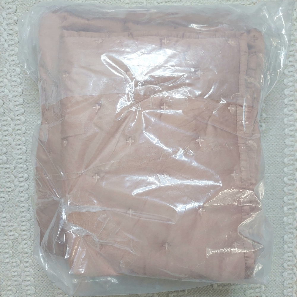 NWOT! Quince Organic Bamboo Clay Quilt & 1 Sham! Twin! (878)(READ) - Picture 11 of 11